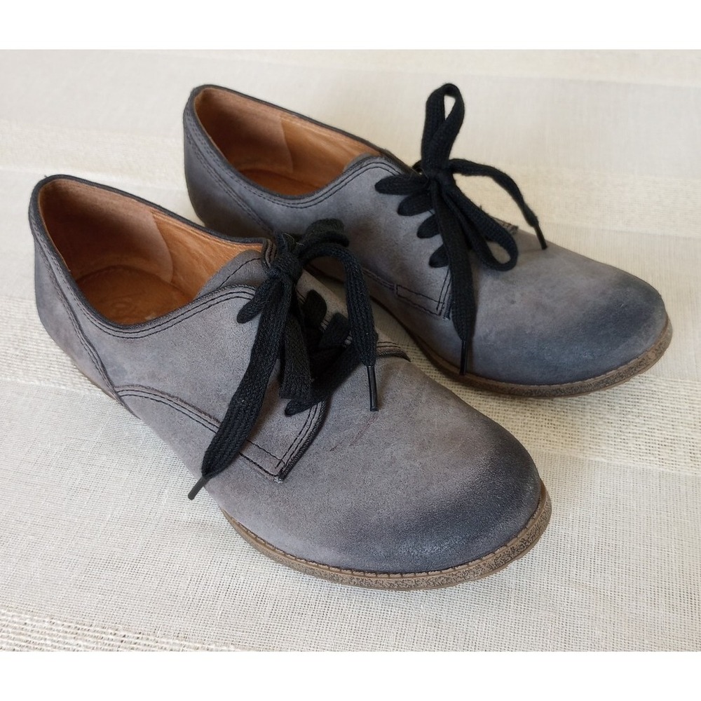 Naya Tiber Women's Lace Up Leather Oxfords Size:6.5M Slate Blue